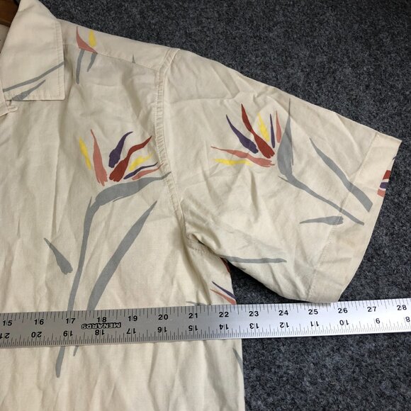 Katin Shirt Mens XL Tan Beige Short Sleeve Camp Loop Collar Hawaiian Comfort - Picture 5 of 10